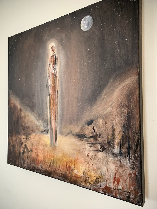 Original Oil Painting Canvas Fine Art Surreal “Solitude” 24x24” by Chip Ghigna gallery