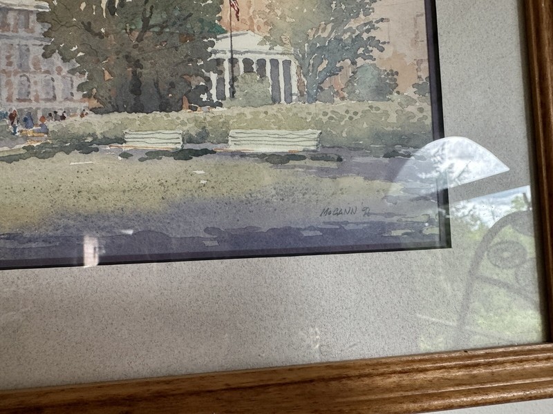 TWO MICHAEL MCCANN Renowned Architectural ORIGINAL WATERCOLOR LANDSCAPE PAINTING gallery