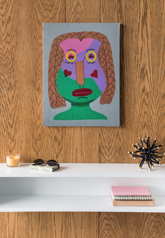 Original Lucelia Wildroot Tribe Painting – Ethnic Folk Art Character – Series 1