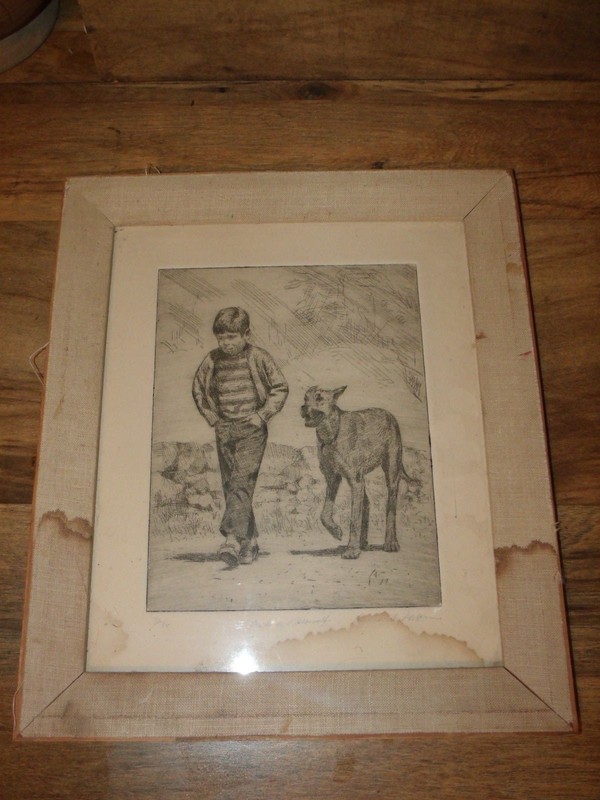 RARE Early Gunnar Anderson «Oscar & Beowulf» signed & #’d Print