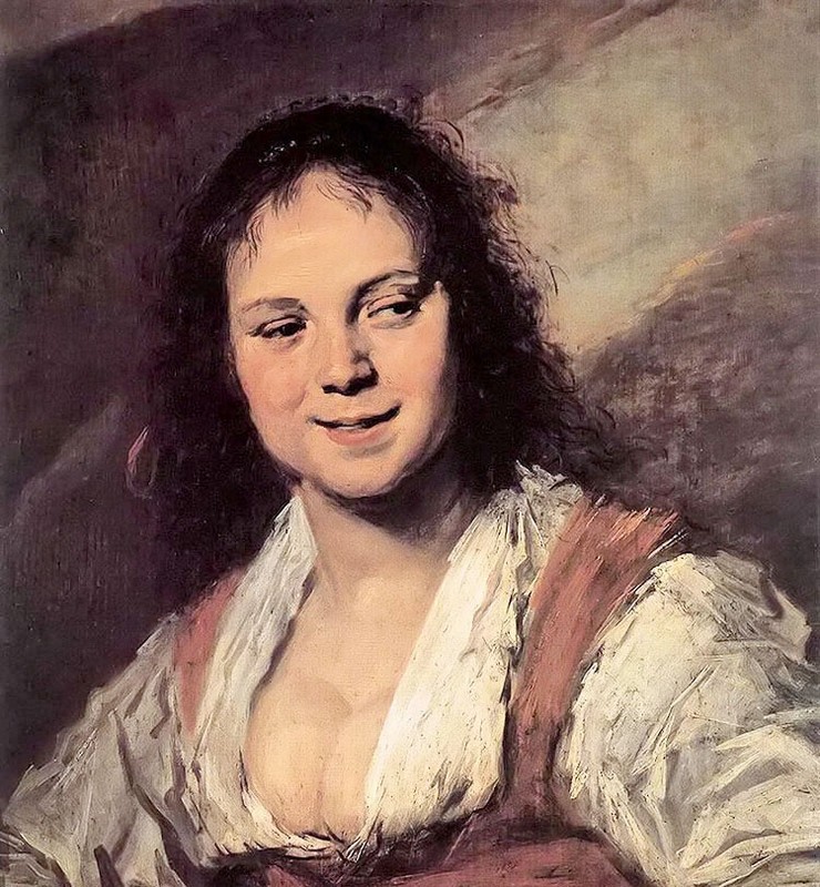 Oil painting frans hals – gypsy girl young female portrait hand paint on canvas