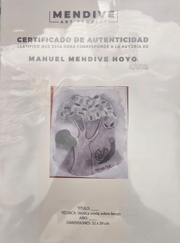 Manuel Mendive Original Mixed Media on Canvas Framed Signed COA Cuban Art gallery