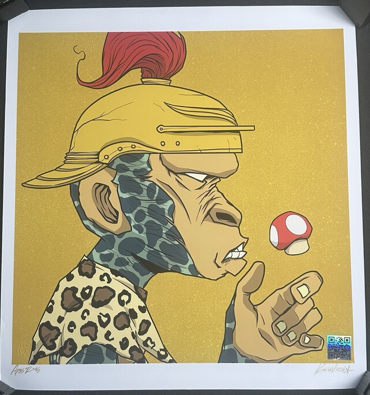 Graffiti Art 15×15 Original Print 1 Of 1 Katun Signed “Ape” Street Artist HTF