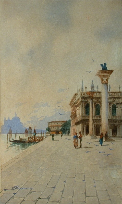 Andrea Biondetti (1851-1946) View of Venice