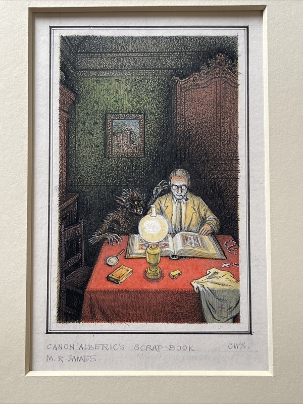CHARLES WILLIAM STEWART Vintage ILLUSTRATION GHost Story DRAWING PAINTING