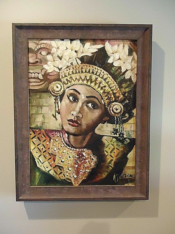 oil painting princess woman 16-1/2″ across 21″ high framed signed ORIGINAL