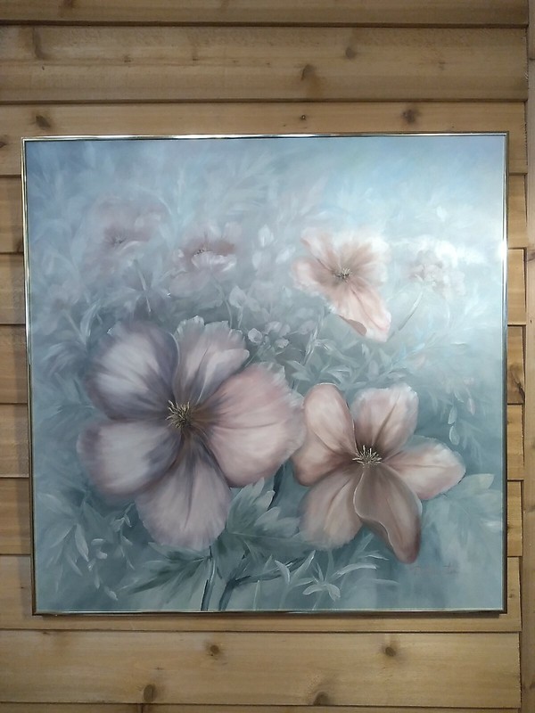 B. Schuster Signed Oil Painting Floral Still Life Large 40″ X 40″