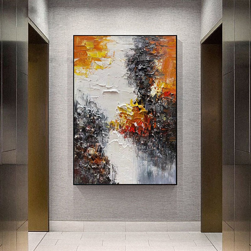 Canvas Painting 3D Abstract Painting Hand Painted Thick Oil Painting Modern gallery