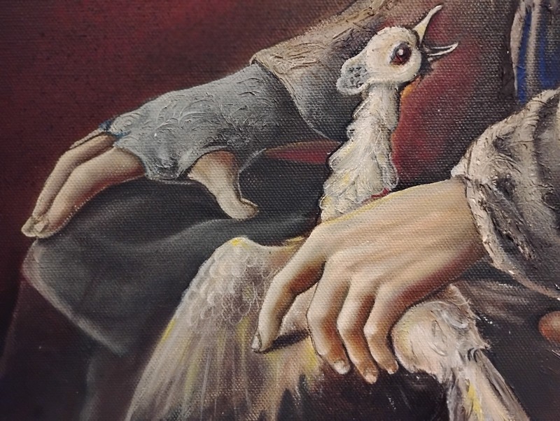 Rolando Cubero Original Oil Painting | Signed | Magic Realism Surreal Figurative gallery