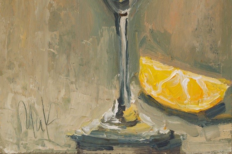 Martini Painting Still Life Original Wall Art Olive Oil Painting Cocktail Drink gallery