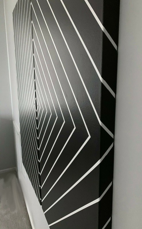 LARGE MODERN OP ART ACRYLIC PAINTING--"INTERSECTIONS 2" by LEONARDO T gallery