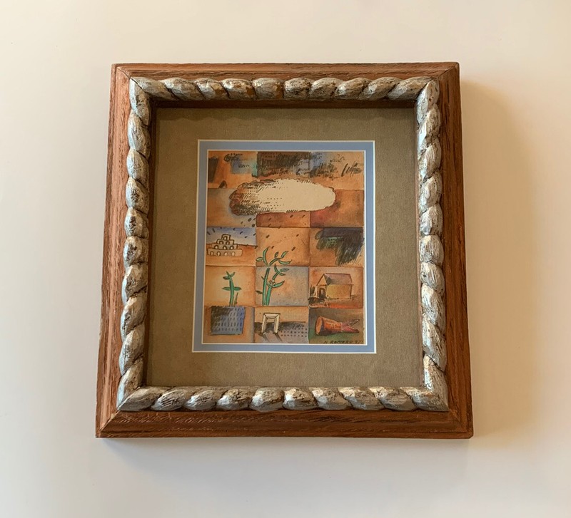 Mario Romero Original Watercolor Painting Landscape Mexico City Vtg 97 Art