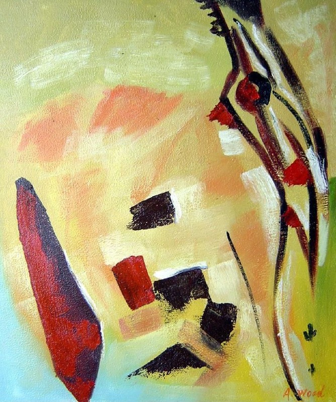 24×20 Passage to the Bottom of the Canyon Oil Painting Modern Nonobjective