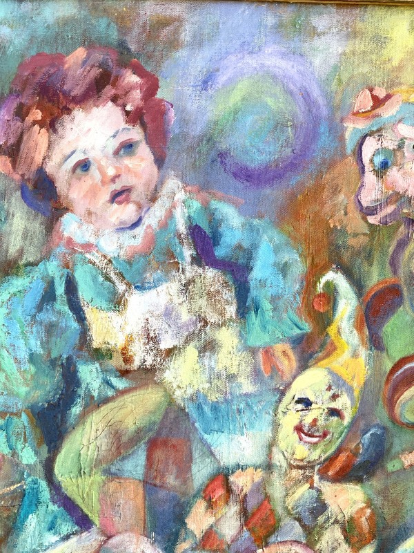 Schwartz oil painting, Childs room, children's art, Animals, Toys, circus, fun gallery