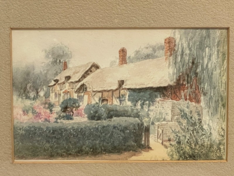 Jane Brewster Reid Nantucket Cottage Floral 1920’s/1930’s Watercolor 3465