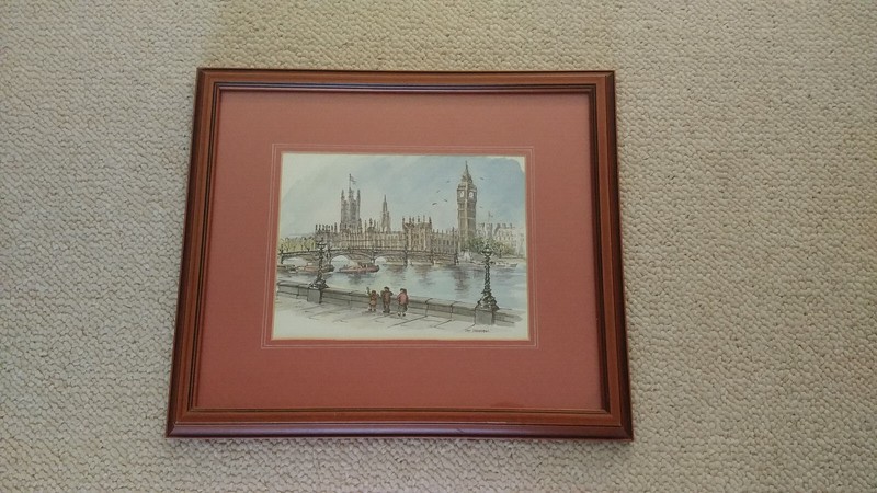 Watercolor Painting Original Signed London Pat Dearman Art
