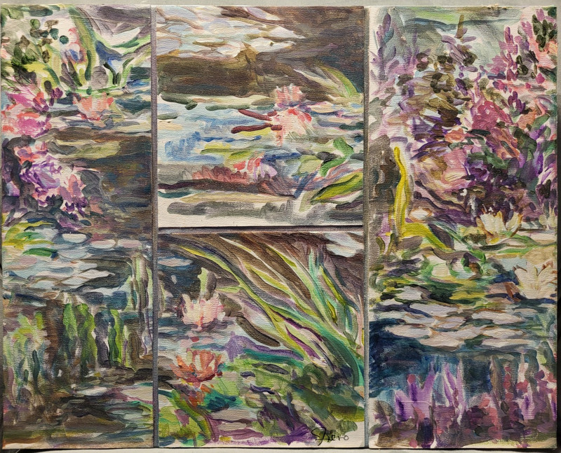 ORIGINAL FINE ART OIL PAINTING | Gloria K Fiero «Giverny Reconstruction» (2021)