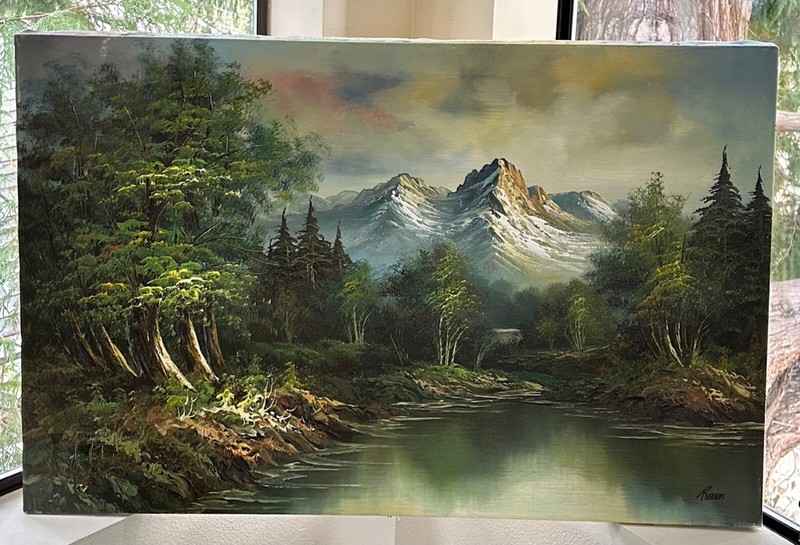 ORIGINAL OIL on CANVAS PAINTING by REEVES • 24 x 36 inches