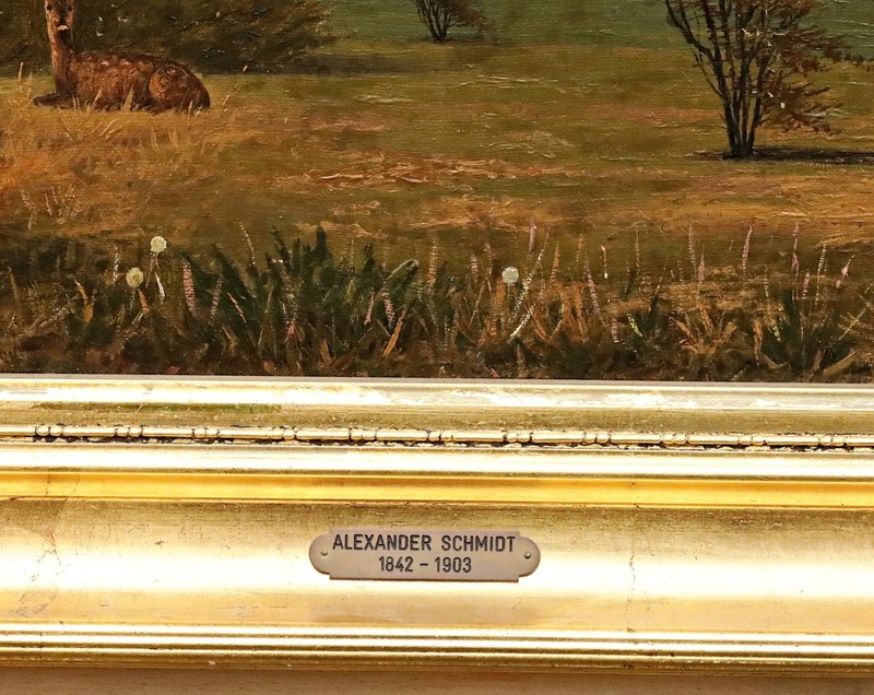 Alexander Schmidt – Signed Oil on Canvas Landscape Painting, Framed OOAK gallery