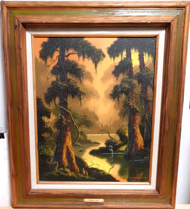 PHIL THOMASSON "CYPRESS COVE" NEW ORLEAN LOUISIANA SWAMP LANDSCAPE PAINTING gallery