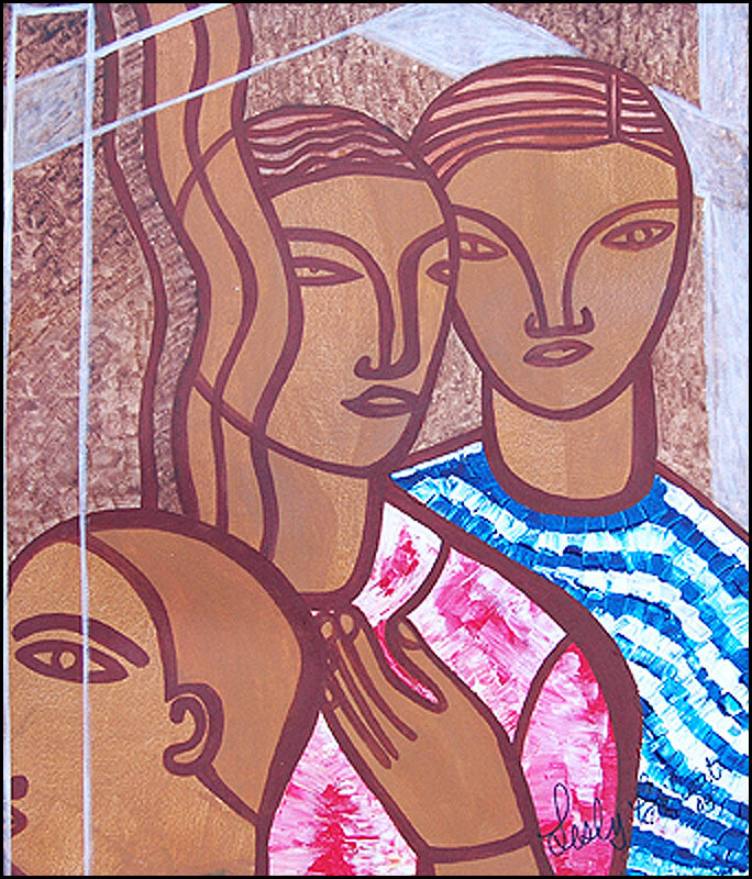Haitian Art – The Beauty of Man by Lesly Cetout 20 x 24