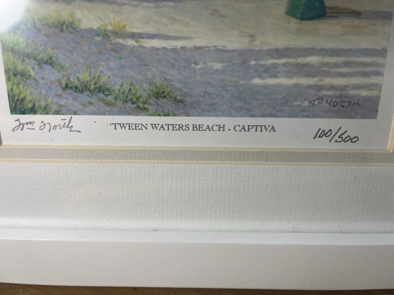 Wm North Painting “Tween Waters Beach Captiva” Numbered 100 Out Of 500 gallery