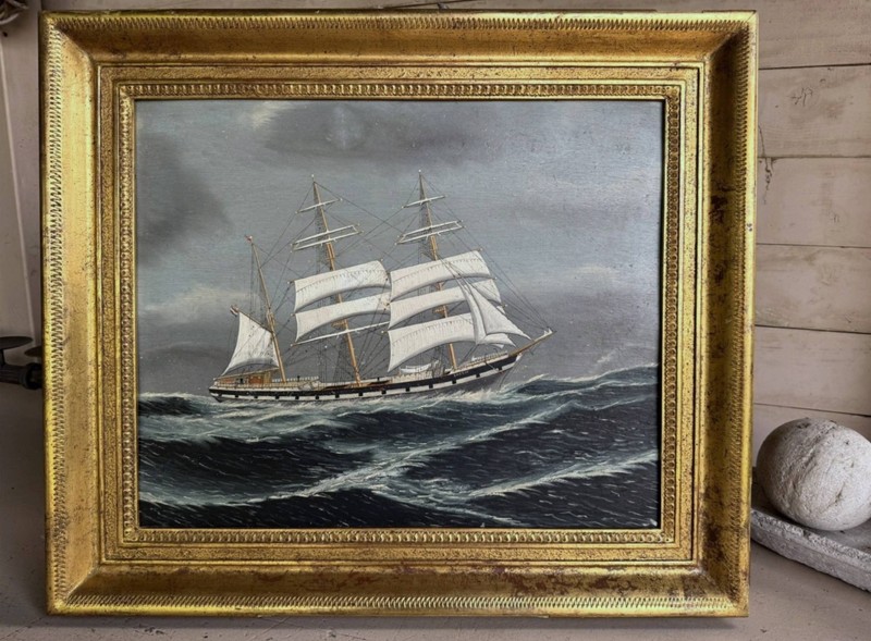Antique Maritime Ship Painting, 19th Century Sailing Ship Art, Dutch Nautical gallery