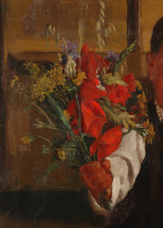 Ernst Zimmermann (1898-1966) "Flowers for mother", oil on canvas, 1918 gallery