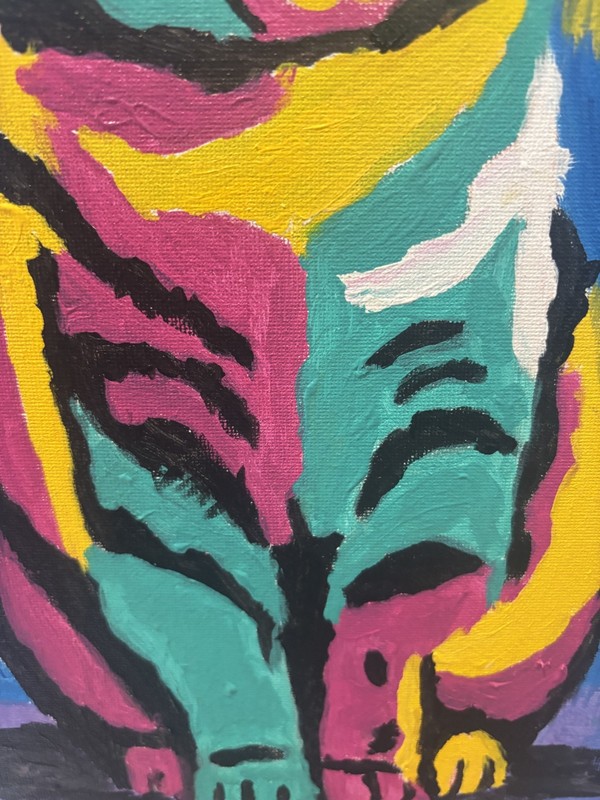 Max the Cat: Original Acrylic Pet Painting 11x14 Canvas gallery