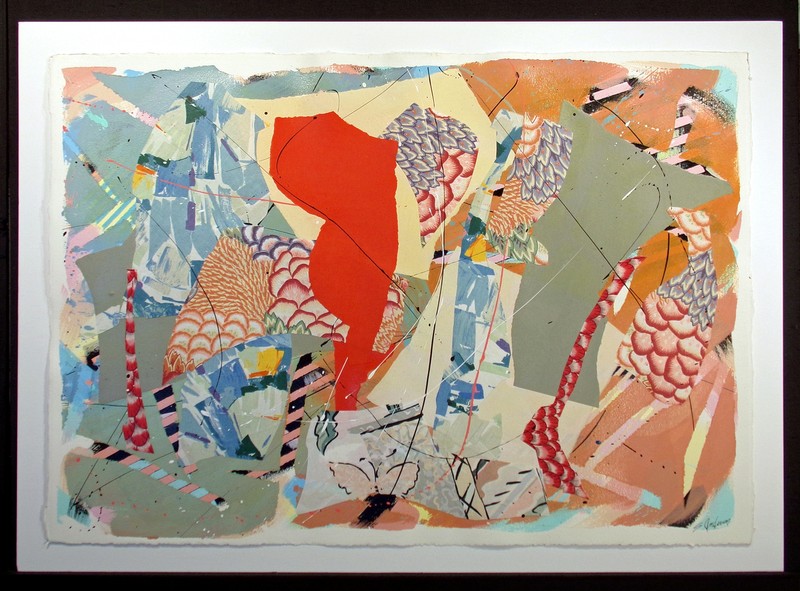 Sally Anderson "Assemblage '87 No.30" Original Acrylic Painting and Collage Art gallery
