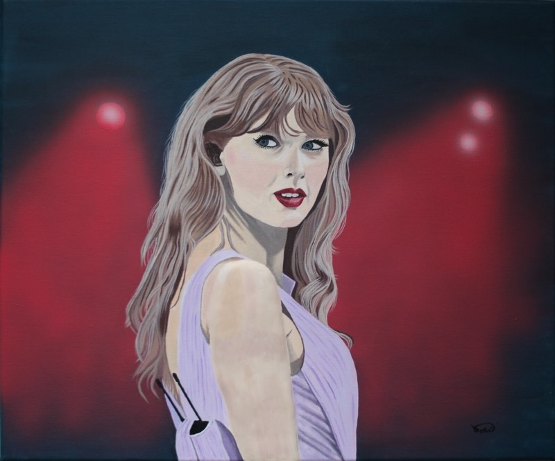«I Can’t Believe I’m Here» Taylor Swift original painting signed