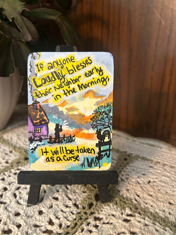 Proverbs with Personality | Original Christian ACEO OOAK Bible Art | «Too Early»