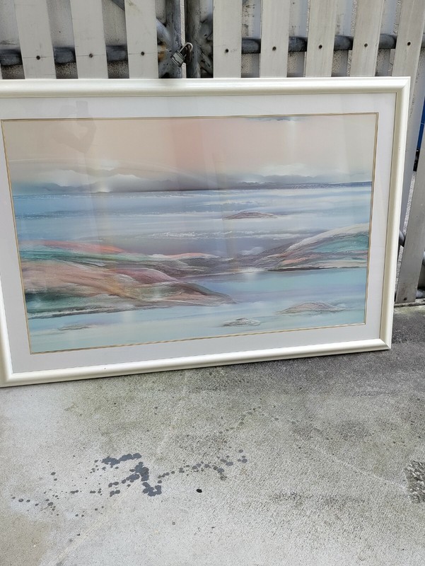 Elba Alvarez, "Sea At The Dawn print 1987 Super Huge , Print gallery