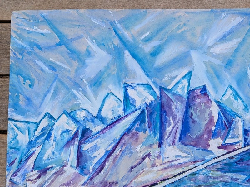 Mela Hartwig Spira 1893-1967 Austria-London Watercolour Paper Landscape 1956 gallery