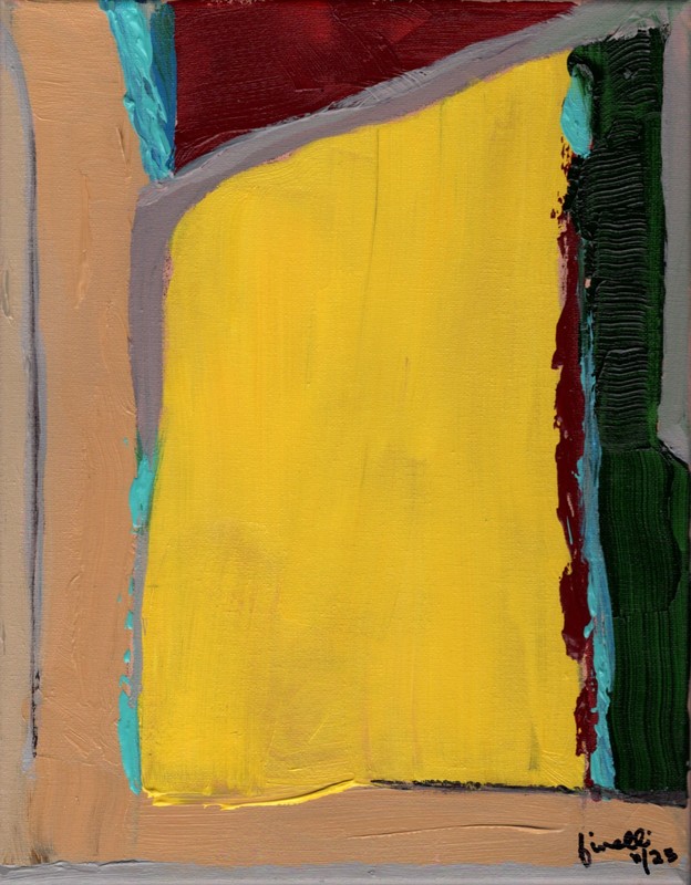 FINELLI ORIGINAL ART 11×14 ACRYLIC ARTWORK COA ABSTRACT EXPRESSIONISM G3C