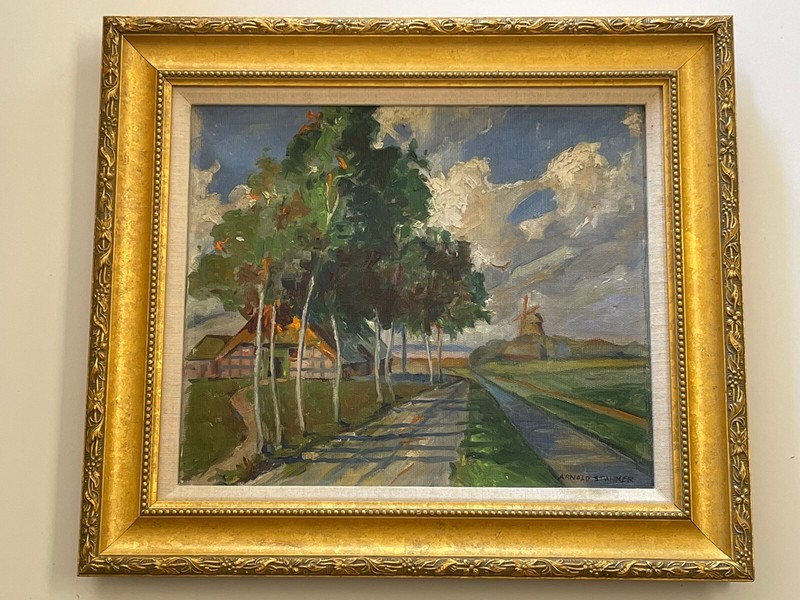 Arnold Stahmer Antique Oil Painting Landscape Plein Air Impressionism Listed WA gallery