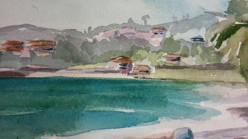 "Capo Beach" Original Watercolor Painting RAMfish Artist Palm Cove gallery