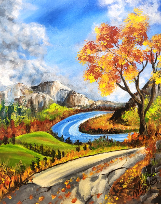 Columbia River Gorge Painting 16×20 Oregon Landscape Original Wall Art