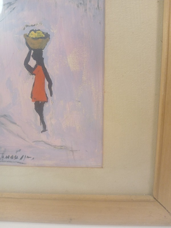 Original Acrylic Painting Signed 10 1/2" W x 22" H gallery