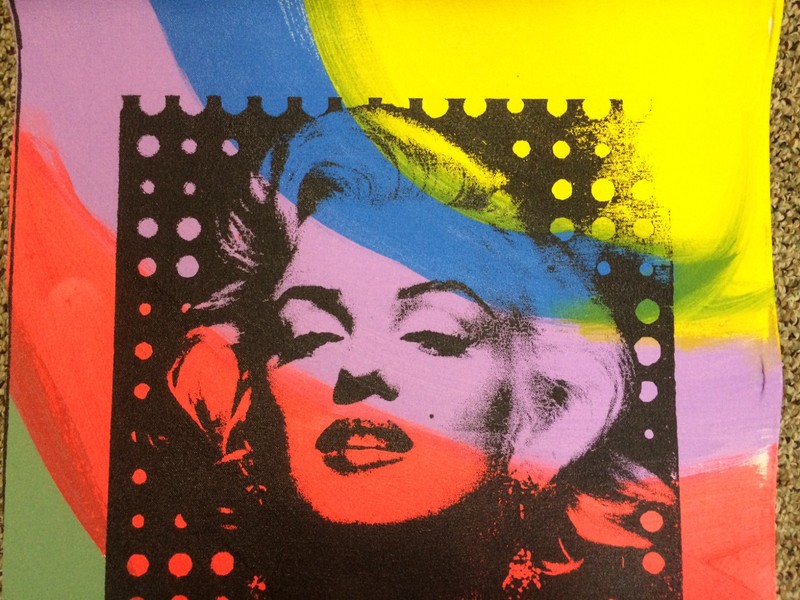 MARILYN MONROE original SILKSCREEN & Acrylic on CANVAS by GAIL RODGERS SIGNED gallery