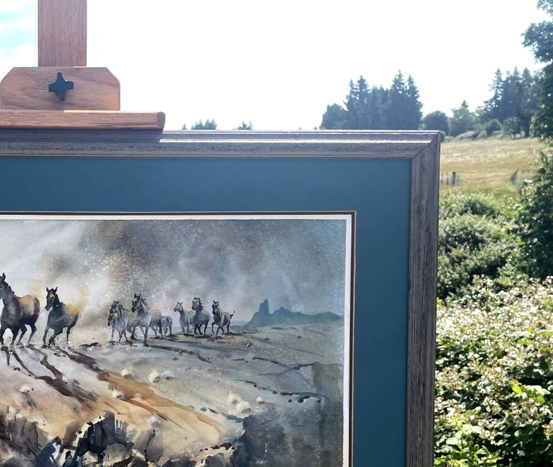 WESTERN ORIGINAL, "No Escape," by Celebrated Watercolor Artist Donovan, Signed gallery