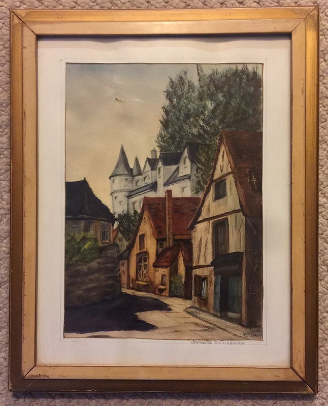 Antique Original Signed Water Color Painting With Devoe & Raynolds Co Sign 16×20