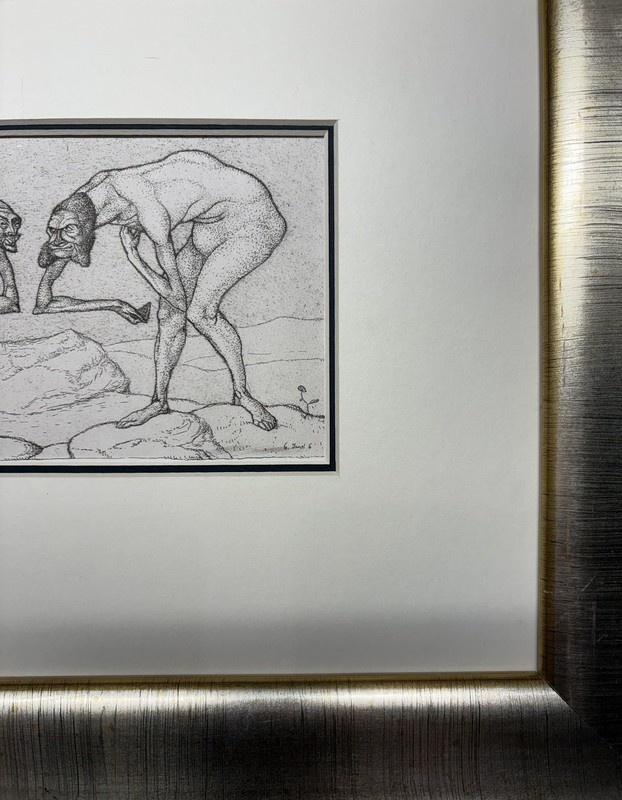 Paul Klee Lithograph Signed & Dated (In The Style Of) 1879-1940s Matted & Framed gallery
