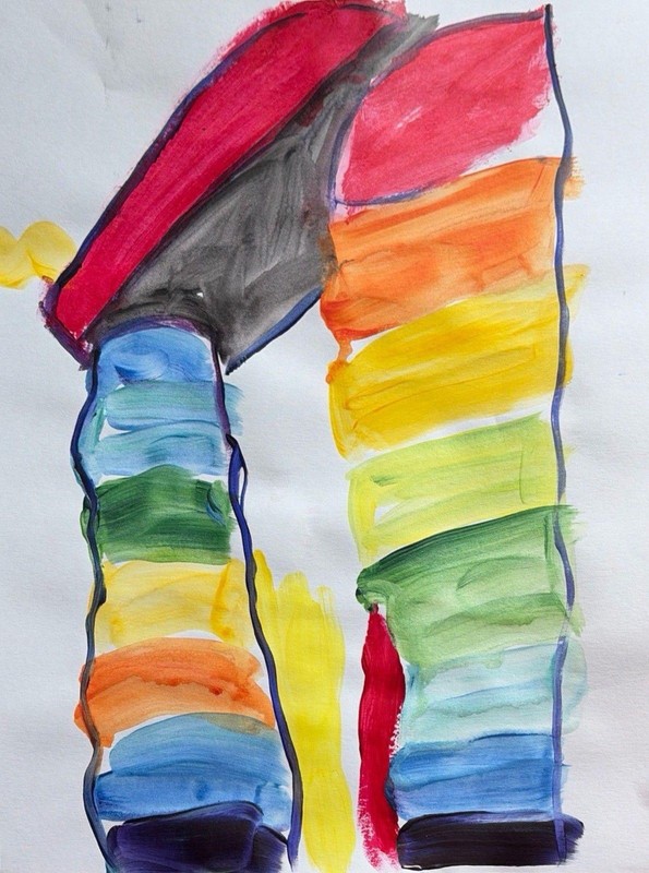 Original Paint 11×14 Abstract Acrylic Stonehenge Multicolor Living Room Decor