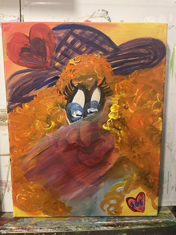 BLESSED#870 Funny Face Original Art Abstract Painting gallery