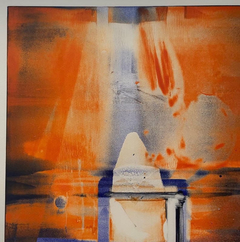 Original SERGIO MOYANO 'Door to A Compassionate Life' ABSTRACT Monotype PAINTING gallery