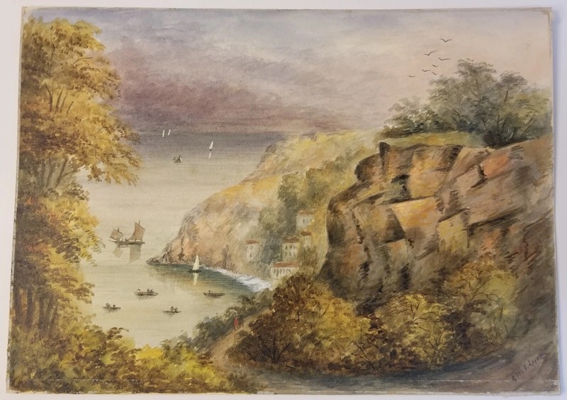 Collection of (19) c.1880’s Water Color Paintings of Scenes on the Isle of Wight