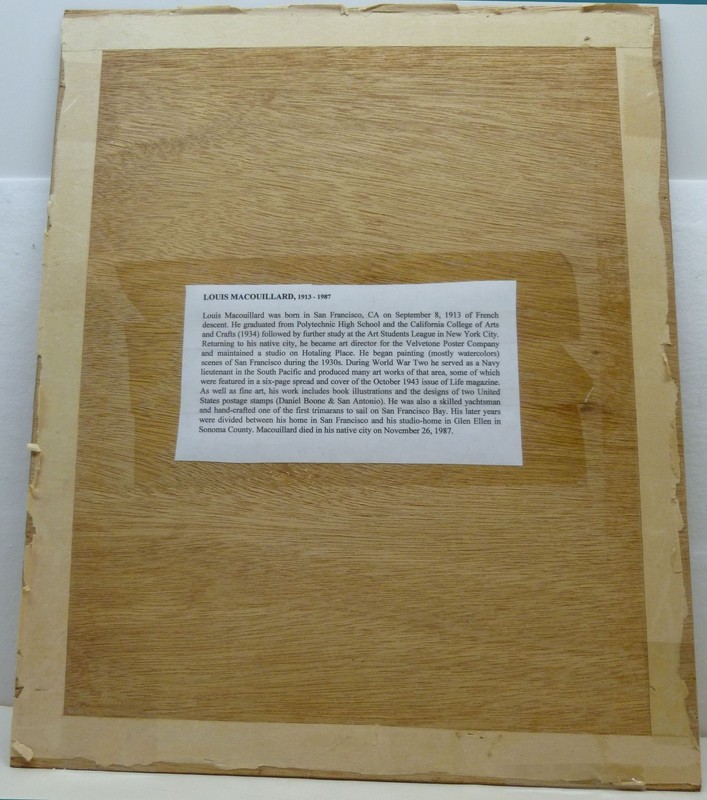 Vintage Louis Macouillard Matson Line Ship Menu Cover San Francisco Water Color gallery