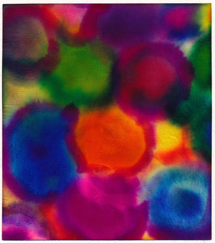 CONSTANCE KANE UNIQUE ABSTRACT SIGNED DATED 1967 WATERCOLOR