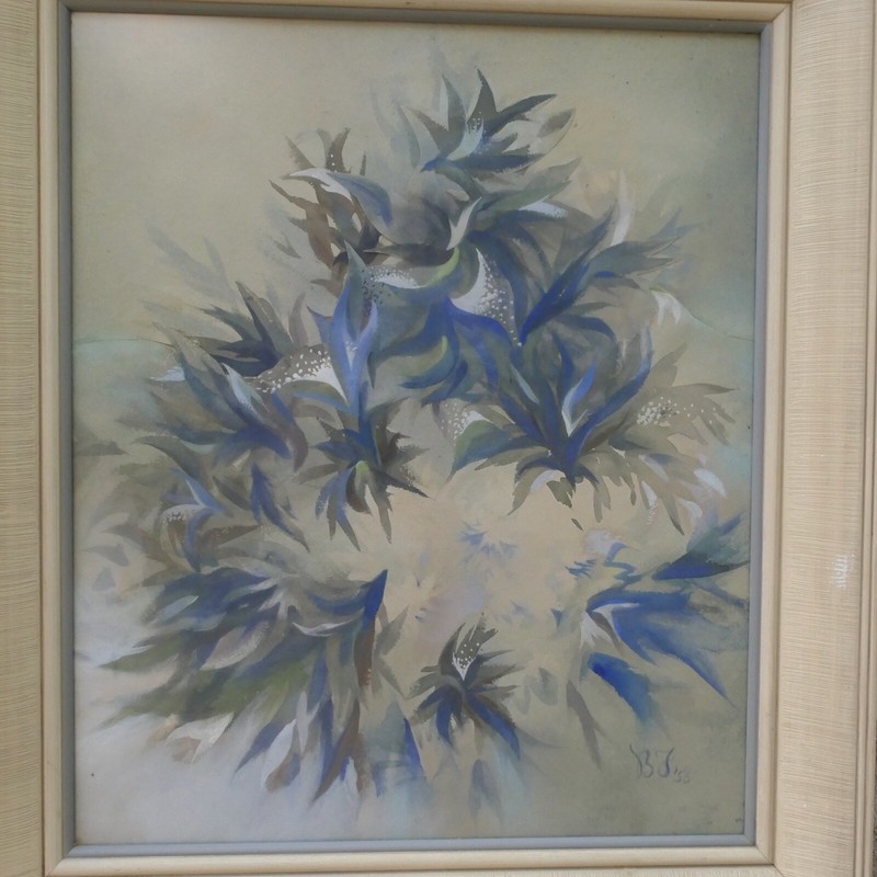 FOLK ART MINNESOTA ARTIST BETTY C FEILZER WATERCOLOR PERIOD FRAME TWIN CITIES gallery